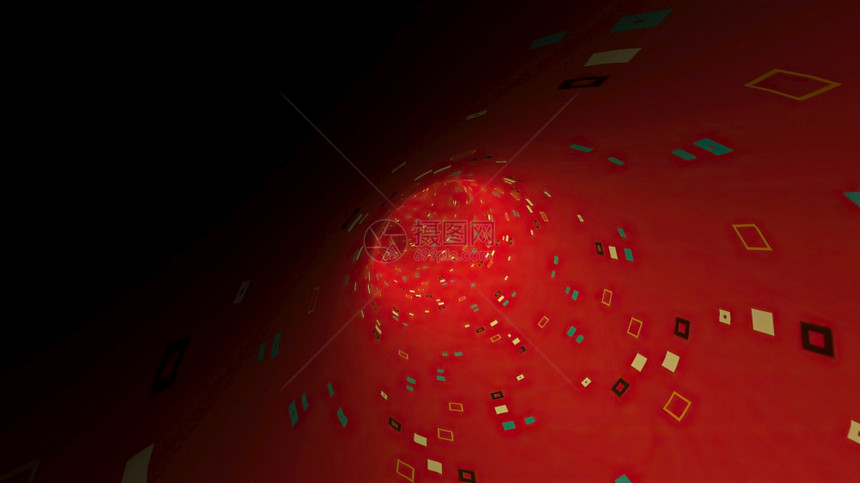 通过红色粒子隧道旅行3插图图片