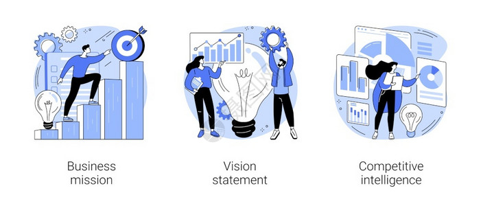 战略客户战略商业规划抽象概念矢量图插画