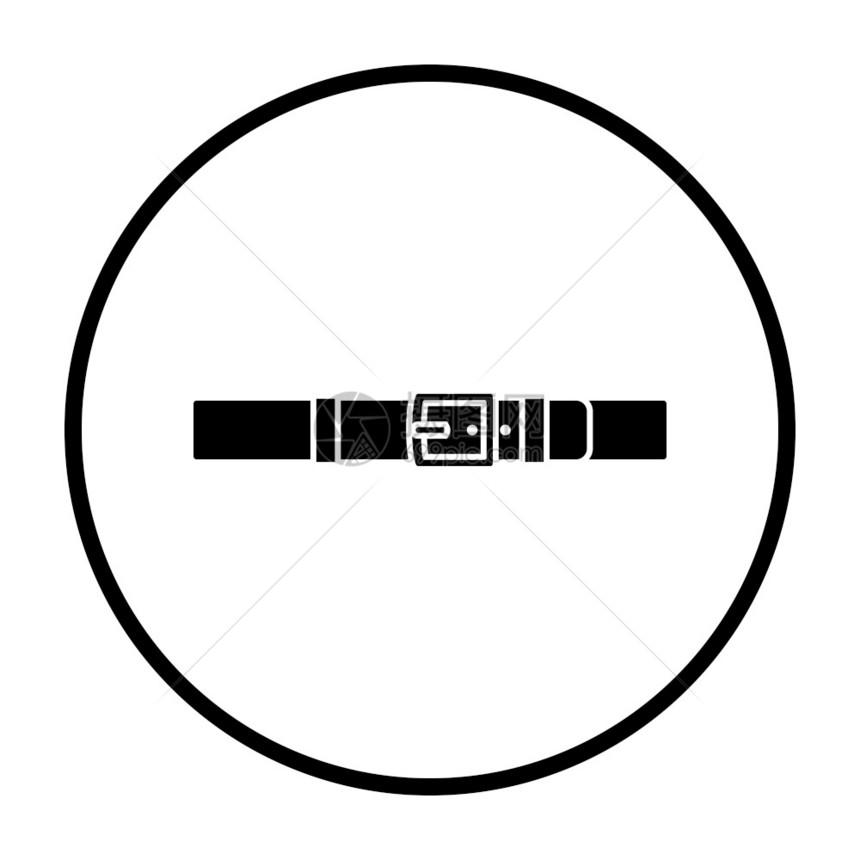TrouserBelt图标细圆Stencils设计矢量说明图片