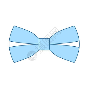 商业蝴蝶铁条图标薄线和蓝色填充设计矢量说明背景图片