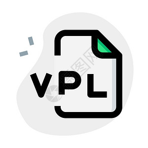 VPL文件格式黑色矢量图标图片