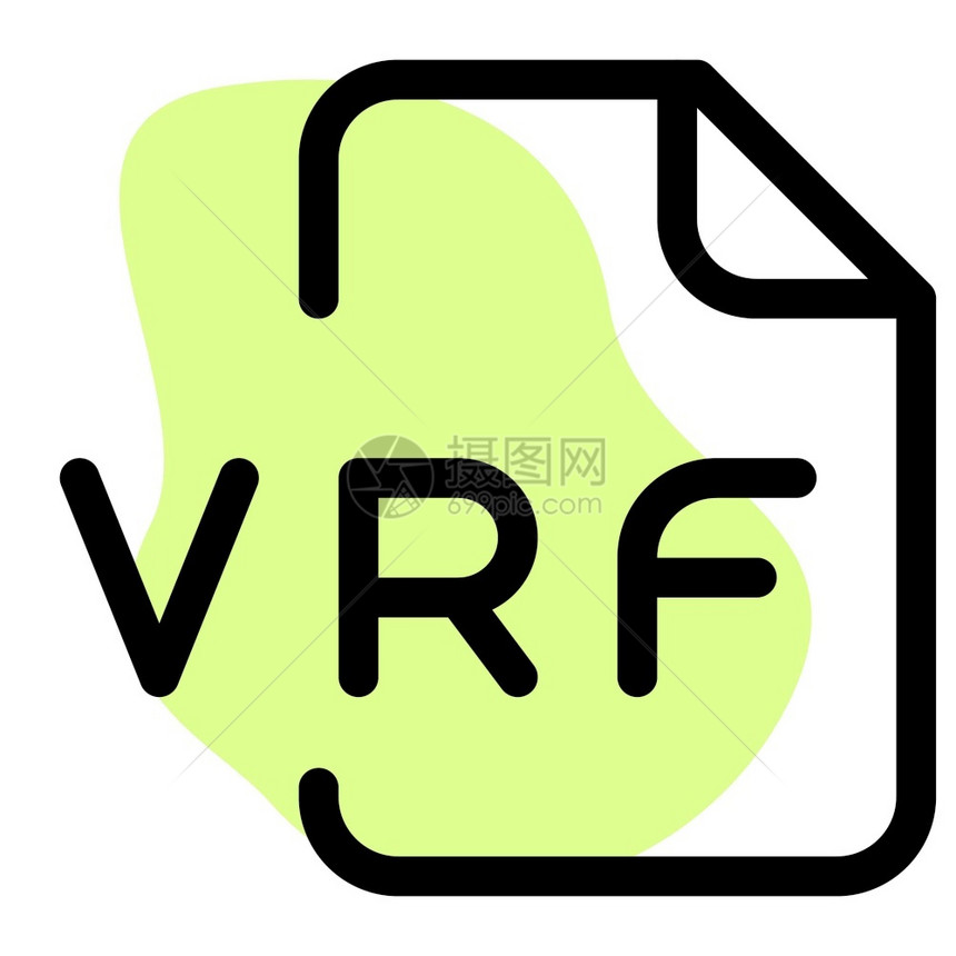 VPF文件格式黄色矢量图标图片