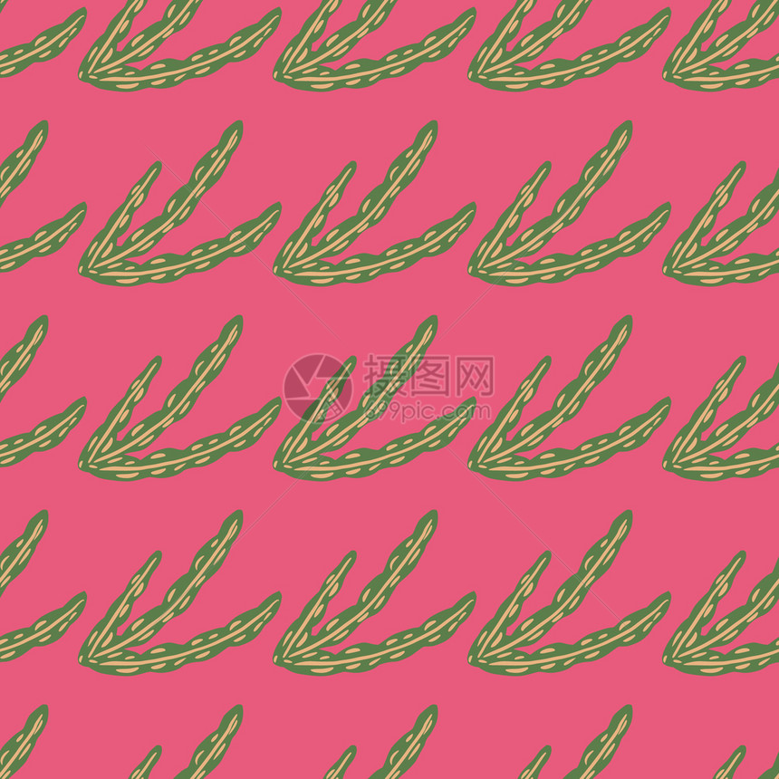 粉色海草矢量插画图片