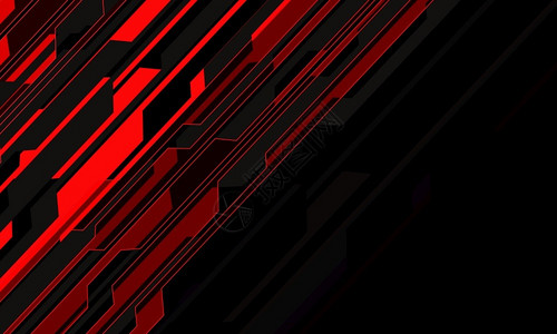 有关黑空间设计的红色光电路网络剪切摘要现代未来技术背景矢量说明图片
