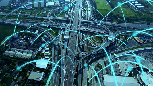 自动驾驶仪未来5G智能无线数字城市和社会媒体联网系统的概念背景