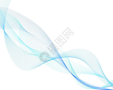 曲线运动抽象蓝色曲线矢量背景插画