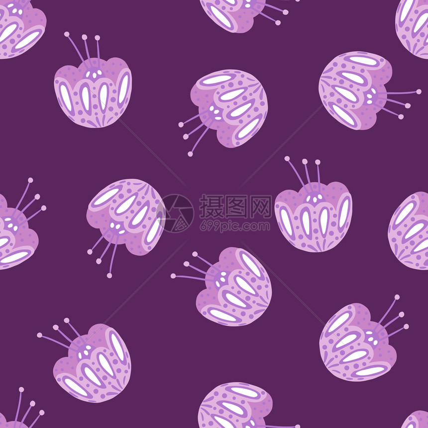 folksflowsdloadperfinefloodfloodsflood紫色背景设计用于布料纺织品印刷包装封面矢量说明民间花图片