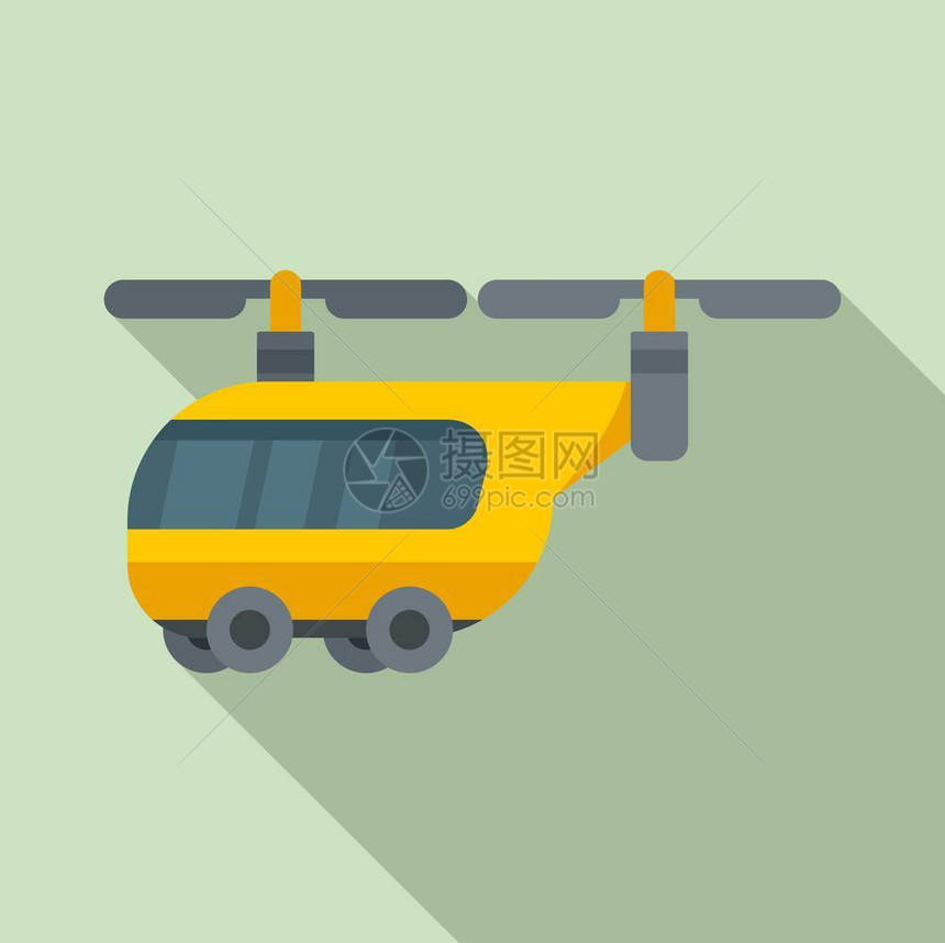 网络设计的空中出租车公共汽矢量图图片