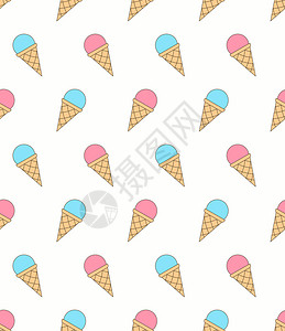 卡通冰淇淋元素背景图片