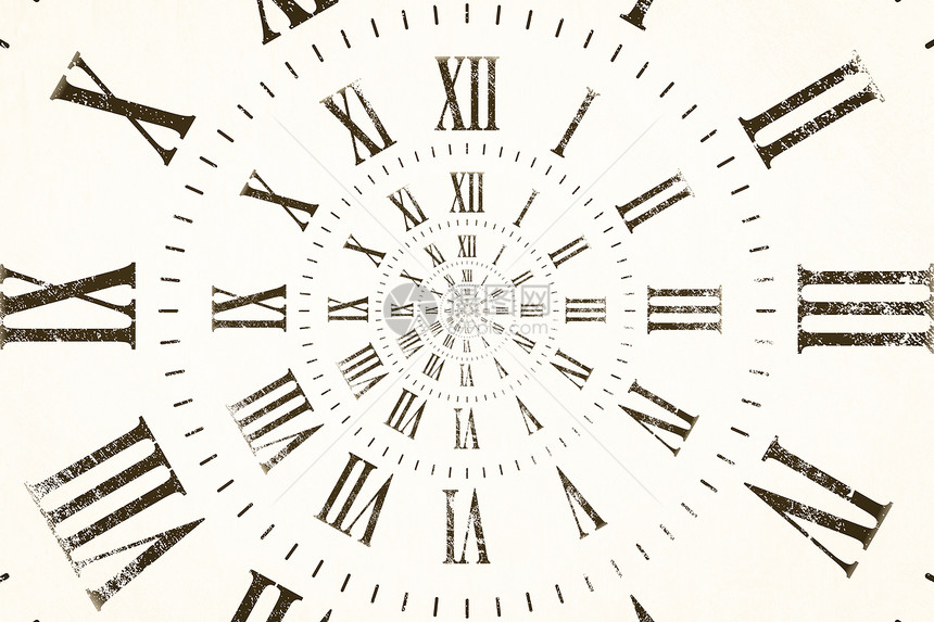 无限时钟螺旋的孔不入效应背景与时间和期限有关的概念抽象设计图片