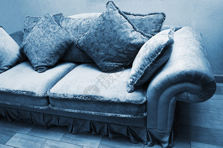 美丽而时尚的沙发柔软枕头图片