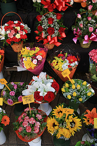 巴塞罗那市场的多花束图片