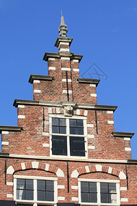 荷兰哈勒姆的一个传统外表背景图片