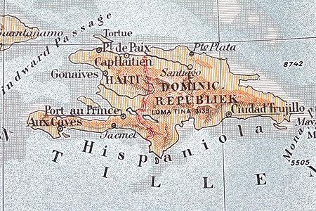 区域地图素材1956年海地岛和多米尼加共国1956年历史背景
