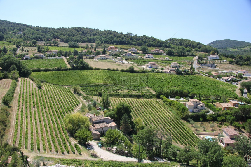 法国罗姆人维约附近的村庄和葡萄园图片
