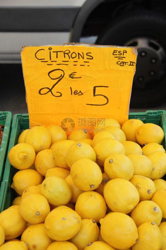 法国普罗旺斯市场果汁柠檬图片