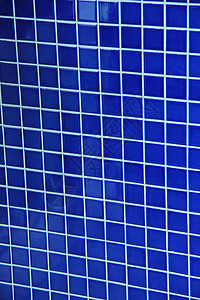 紧闭的摩西瓷砖墙蓝色平方瓷砖背景图片