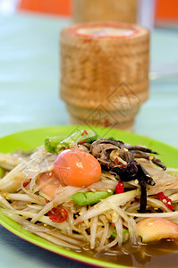 泰国辣食品木瓜沙拉图片