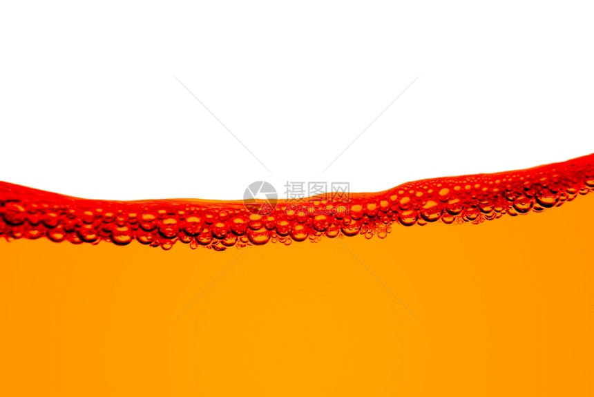 橙色燃料线白背景的气泡隔绝图片