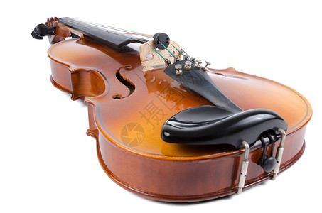斯特拉迪瓦利乌斯Violin关闭了隔离的白色背景背景
