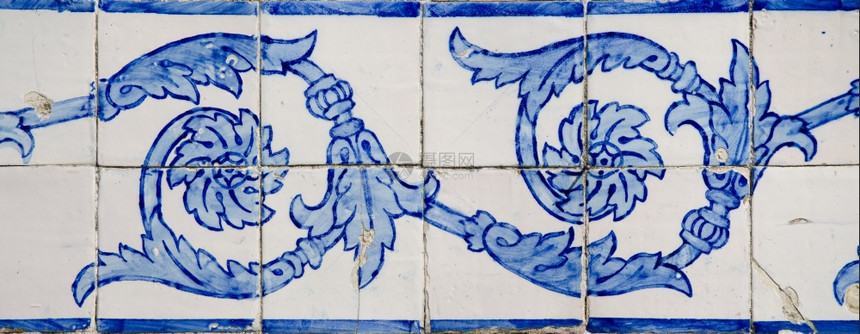 来自葡萄牙的古老典型瓷砖图片