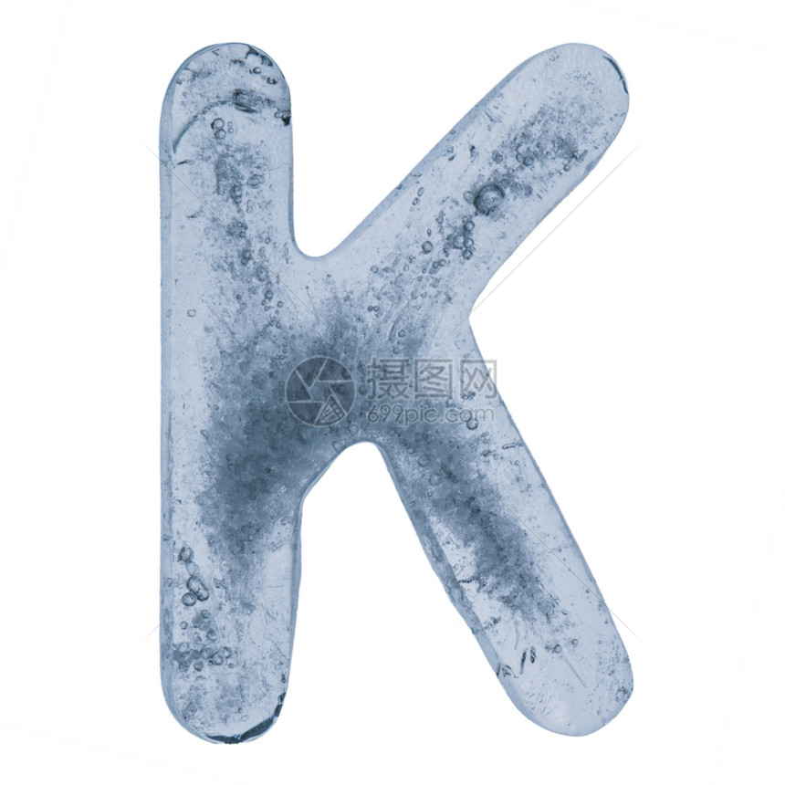 字母K是用冰做的字母表写图片