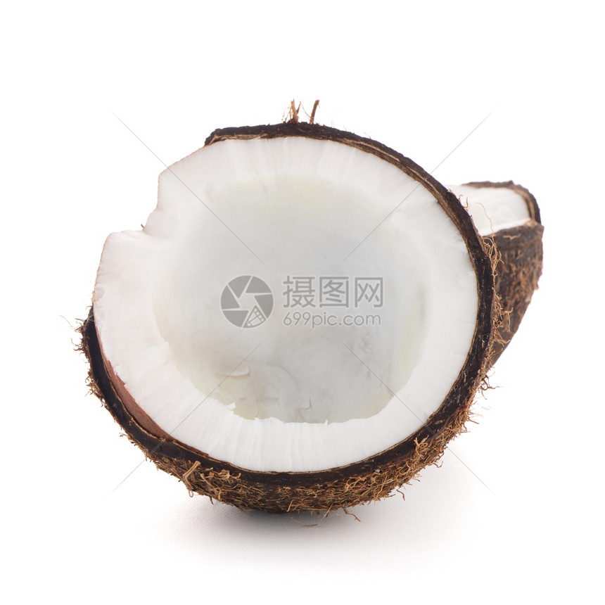 椰子在白色上被孤立图片