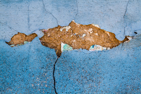 旧蓝色破碎墙底背景土木纹理模式图片