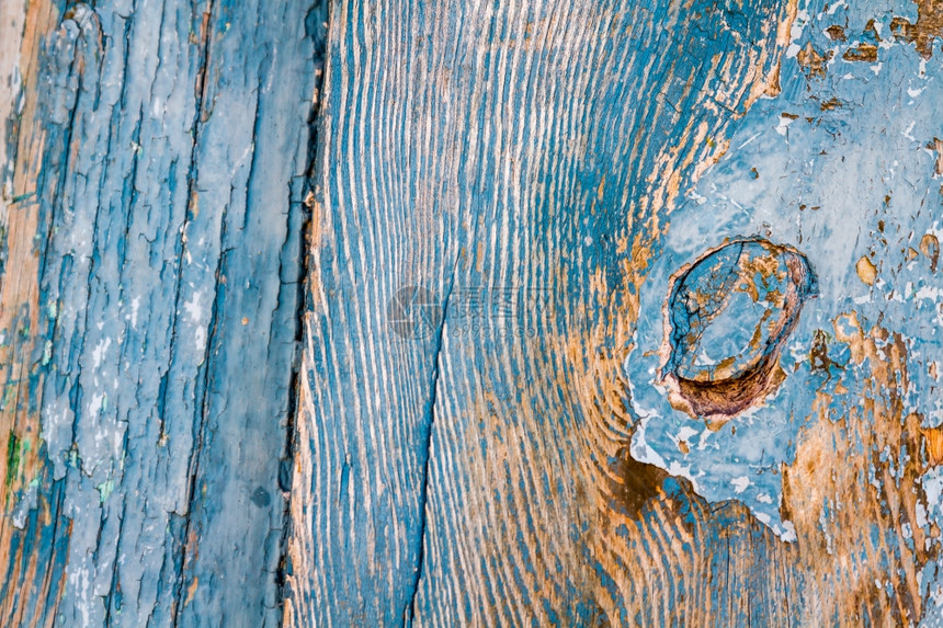 旧蓝色裂开的木壁背景土纹理图案图片