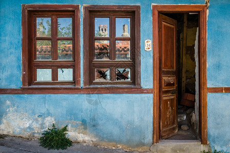 OdunpazariEskisehir传统土耳其房屋的门窗图片