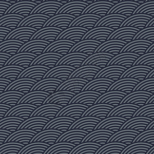 无缝的抽象现代同心式海军蓝色灰圆形纹理背景图案图片