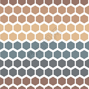 来自多色六边形的无缝几何抽象模式图片