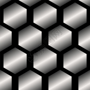 六边形的无缝抽象金属形态背景图片