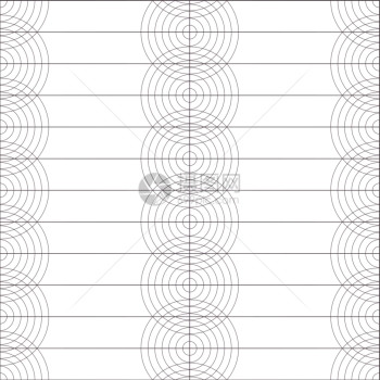 由圆和线创建的无缝现代抽象模式图片