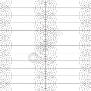 由圆和线创建的无缝现代抽象模式背景图片