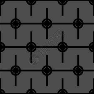 由圆和线创建的无缝现代抽象模式背景图片