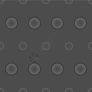 圆圈创造的无缝黑白模式图片