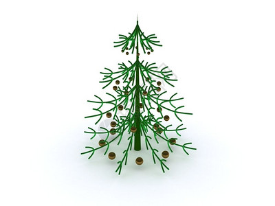 抽象的圣诞树3Dfirtree图片