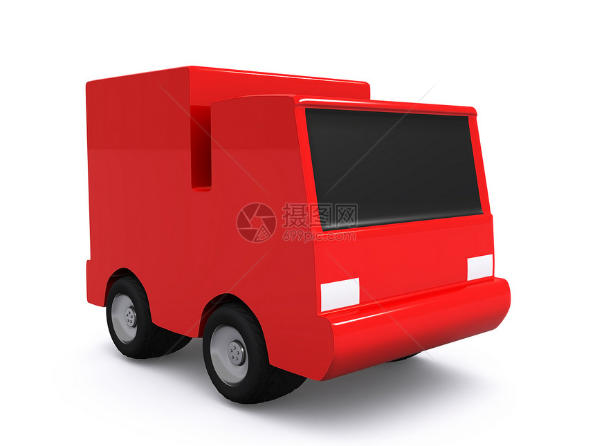 红色单车3D图片
