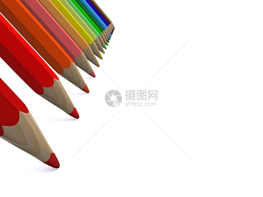 彩色铅笔3D图片