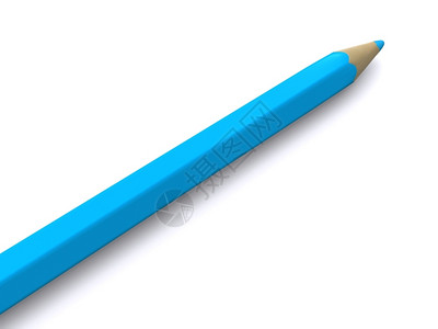 3D蓝铅笔图片
