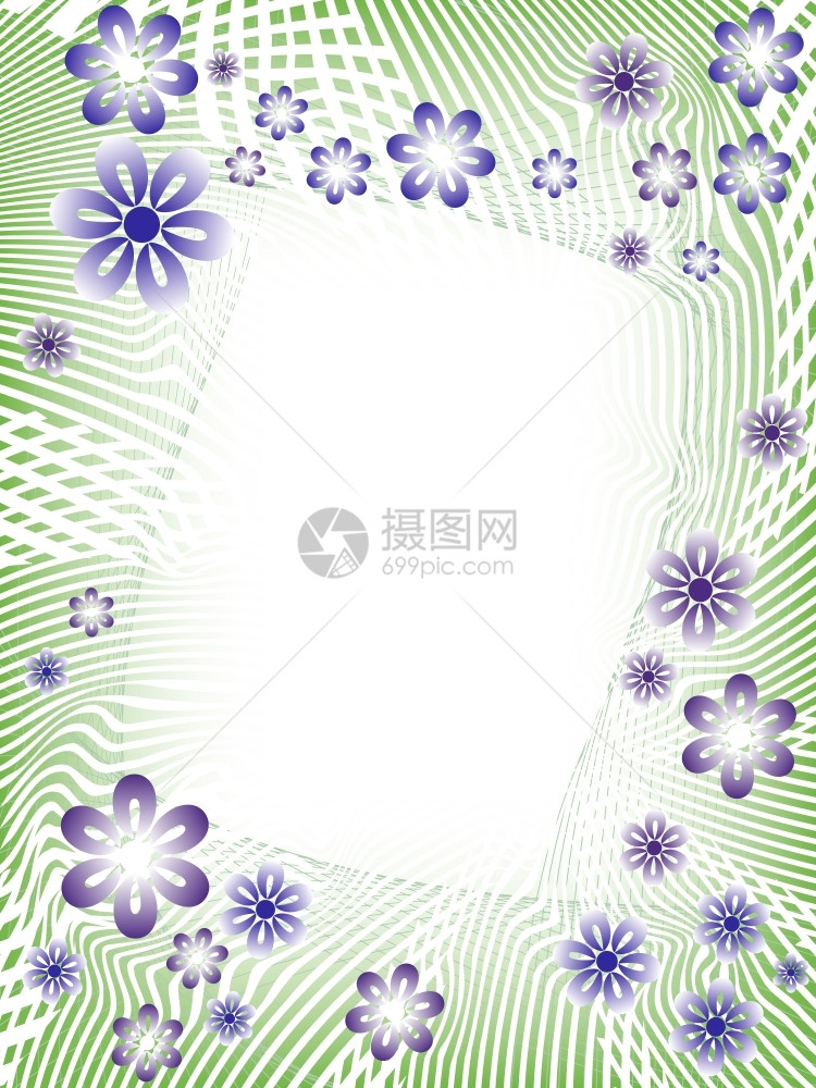抽象的春季花卉背景矢量图片