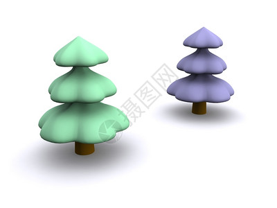 抽象的圣诞树3Dfirtree图片