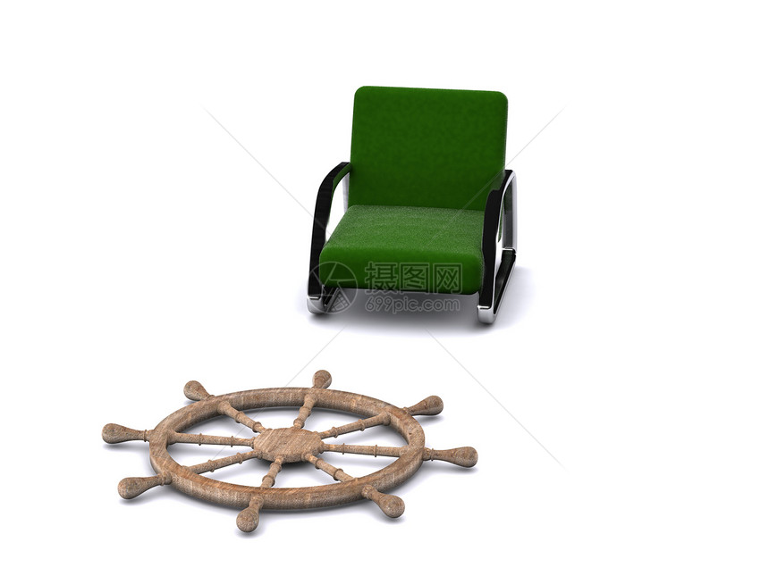 扶手椅和方向舵三维图片