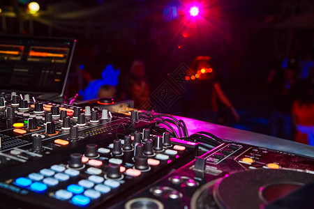 dj声音素材夜总会的DJ控制台夜生活DJ控制台背景