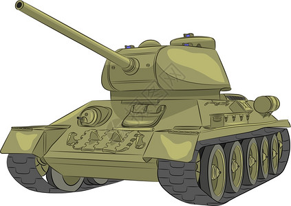 坦克军事中型插画