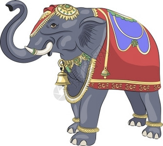 装饰印度大象背景图片