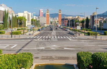 西班牙广场在巴塞罗那一个主要运输枢纽图片