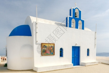 希腊法拉教堂圣托里尼镇传统希腊堂图片