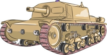 坦克军事军事装备型插画